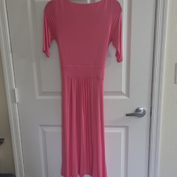 Boden Pink Sheath Midi Dress with Dolman Sleeves - Picture 3 of 3